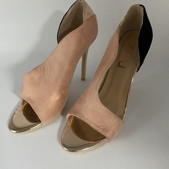 FSJ Women Sexy Peep Toe Cutout Pumps Sandals D'Ors - Picture 4 of 12